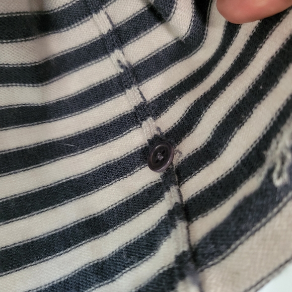 Toad & Co Horny Toad Fine Merino Wool Striped Sweater SZ M - Picture 8 of 16